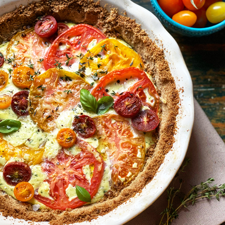 Herb-Packed Heirloom Tomato Tart