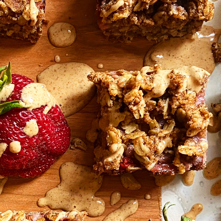 Strawberry Almond Butter Snack Bars