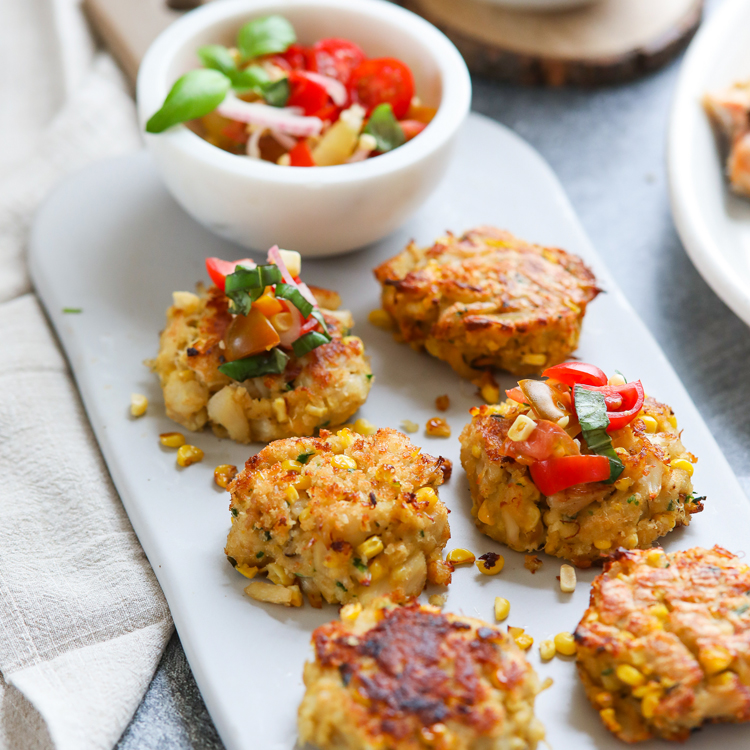 Summer Corn and Crab Cakes