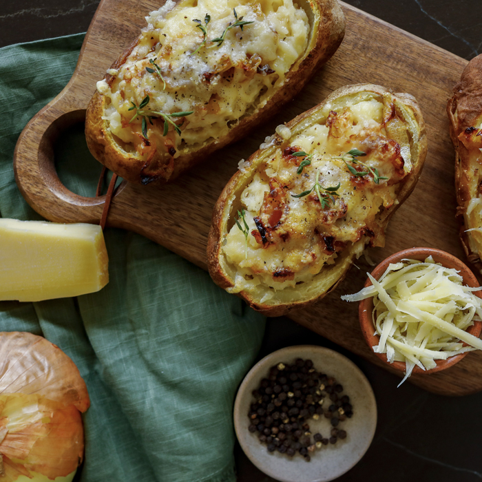 French Onion Twice-Baked Potatoes
